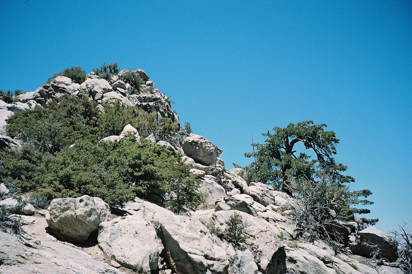 Blue skies and a hill